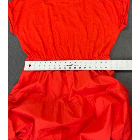 Talbots Dress Casual Coastal Tiered Women XL Red Short Sleeve Maxi Lightweight - Picture 5 of 7